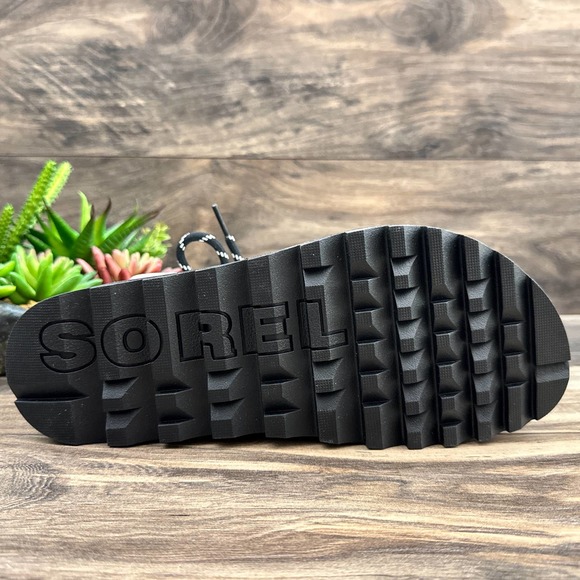 NIB Sorel Roaming Lace 8.5 Slingback Gladiator Flat Leather Sandals White Black - Picture 10 of 12